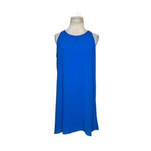 IN blue sleeveless lined shift mini dress size Medium